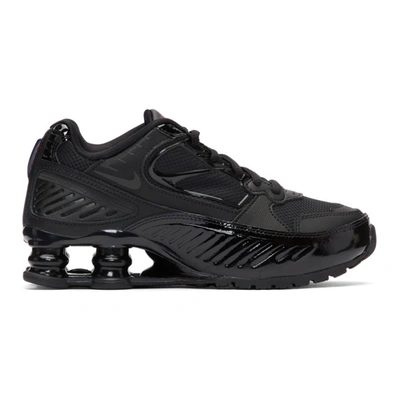 Shop Nike Black Shox Enigma Sneakers In 001 Black