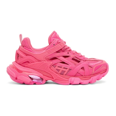 Shop Balenciaga Pink Track.2 Sneakers In 5845 Neonpi