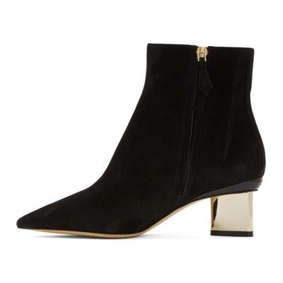 Shop Nicholas Kirkwood Black Suede Prism Ankle Boots In N99 Black