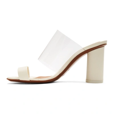 Shop Neous Off-white Chost 80 Heeled Sandals In Cream/trans