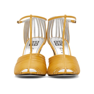 Shop Givenchy Yellow Mignon Cage Sandals In 715 Golden