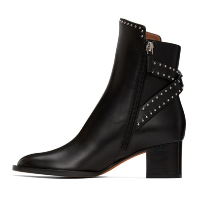 Shop Givenchy Black Stud Elegant Heel Ankle Boots In 001 Black