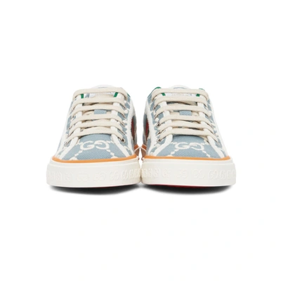 Shop Gucci Blue Gg Supreme ' Tennis 1977' Sneakers In 3460 Blue