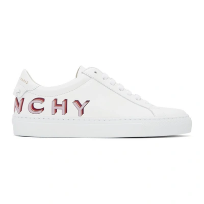 Shop Givenchy White & Purple Logo Urban Knots Sneakers In 599 Wh/lila