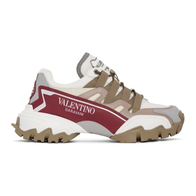Shop Valentino White And Pink  Garavani Climbers Sneakers In 43l White P