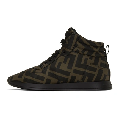 Shop Fendi Brown & Black 'forever ' Sneakers In F0r7v Brown