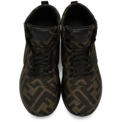 Shop Fendi Brown & Black 'forever ' Sneakers In F0r7v Brown