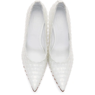 Shop Mm6 Maison Margiela White Bubble Wrap Heels In H7417 Trans