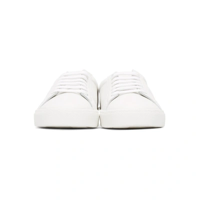 Shop Saint Laurent White Python Court Classic Sneakers In 9030 White