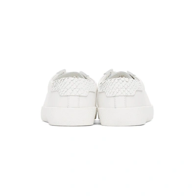 Shop Saint Laurent White Python Court Classic Sneakers In 9030 White