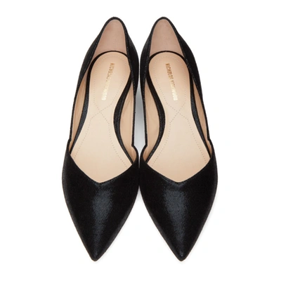 Shop Nicholas Kirkwood Black Metallic Casati D'orsay Ballerina Flats In N99 Black