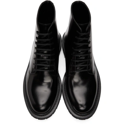 Shop Saint Laurent Black Army Lace-up Boots In 1000 Black