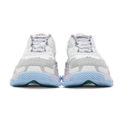 Shop Balenciaga Blue Triple S Sneakers In 9045 Pastel