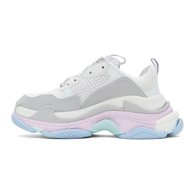 Shop Balenciaga Blue Triple S Sneakers In 9045 Pastel