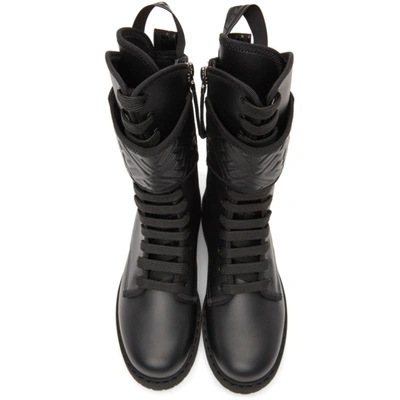 Shop Fendi Black 'forever ' Rockoko Biker Boots In F1os5 Black
