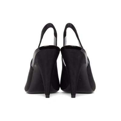 Shop Saint Laurent Black Grosgrain Anaïs Slingback 95 Pumps In 1000 Black