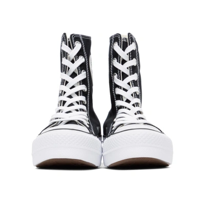 Shop Converse Black Platform Chuck Taylor All Star High Sneakers In Black/white