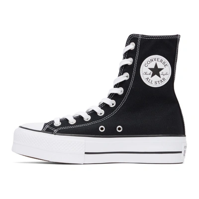 Shop Converse Black Platform Chuck Taylor All Star High Sneakers In Black/white