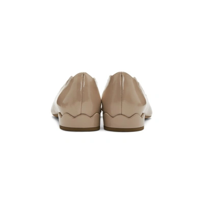 Shop Chloé Chloe Pink Patent Lauren Ballerina Flats In 26c Pink Te