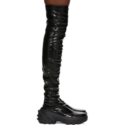 Shop Alyx Black Skx Sole Thigh High Boots In Blk0001 Bla