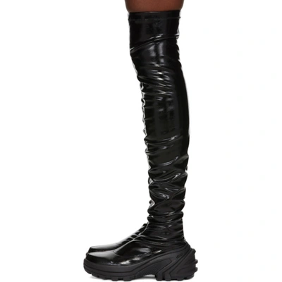 Shop Alyx Black Skx Sole Thigh High Boots In Blk0001 Bla