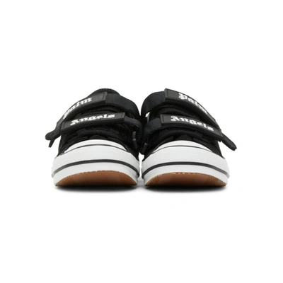 Shop Palm Angels Black Vulcanized Sneakers In Black/white