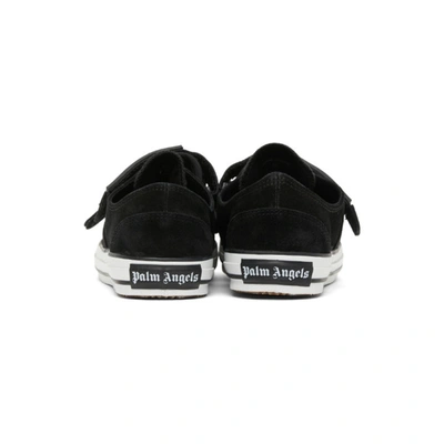 Shop Palm Angels Black Vulcanized Sneakers In Black/white