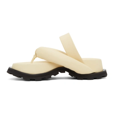 Shop Jil Sander Off-white Oversize Strap Sandals In 280 Vanilla