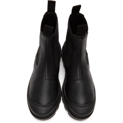 Shop Loewe Black Calfskin Chelsea Boots In 1100 Black