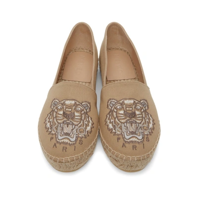 Shop Kenzo Beige Classic Tiger Espadrilles In 11 Beige