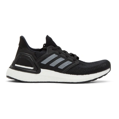 Shop Adidas Originals Black & White Prime Blue Ultraboost 20 Sneakers In Blk/wh