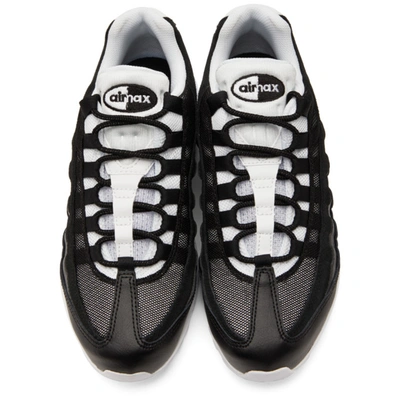Shop Nike Black & White Air Max 95 Sneakers In 001 Blk/wh