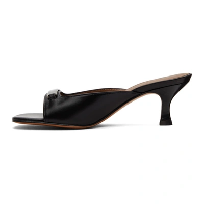 Shop Abra Ssense Exclusive Black Inox Plate Heeled Sandals