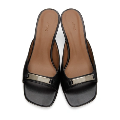 Shop Abra Ssense Exclusive Black Inox Plate Heeled Sandals