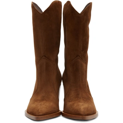 Shop Gianvito Rossi Brown Suede Denver Boots In Texas