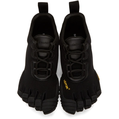 Shop Balenciaga Black Finger Toe Low-top Sneakers In 1000 Black