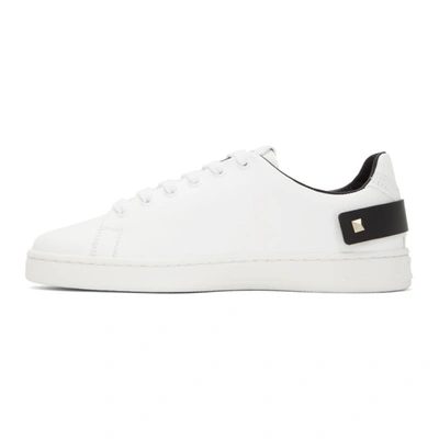 Shop Valentino White  Garavani Vlogo Backnet Sneakers In A01 White/black