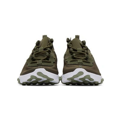 Shop Nike Green & White React Element 55 Sneakers In 302 Cargo K