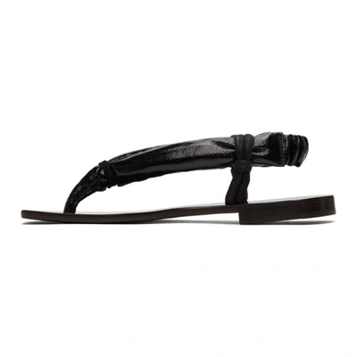 Shop Lemaire Black Wadded Sandals In 999 Black