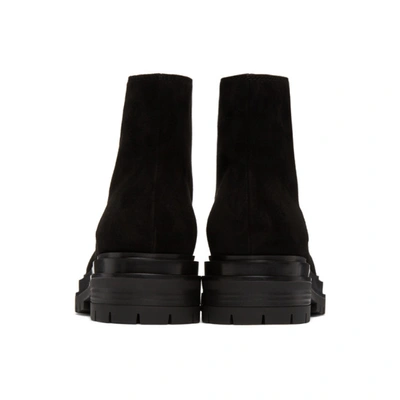 Shop Gianvito Rossi Black Suede Lace-up Ankle Boots In Nero Black