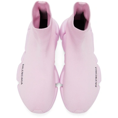 Balenciaga Speed 2.0 Stretch-knit High-top Sneakers In Pink | ModeSens