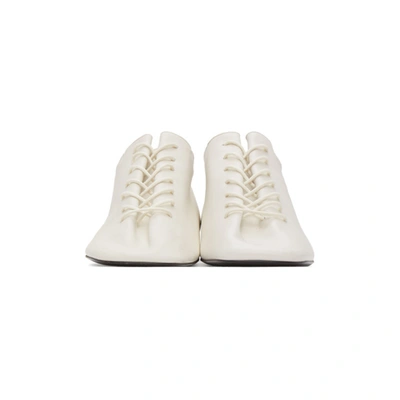 Shop Lemaire White Flat Derbys In 000 White