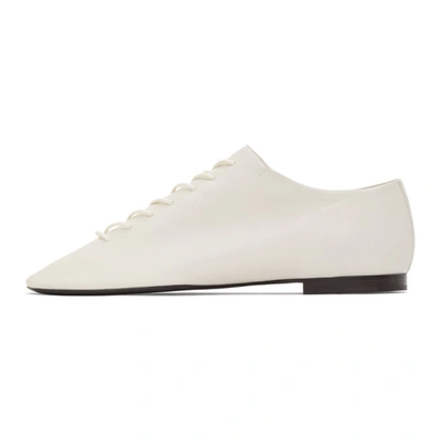 Shop Lemaire White Flat Derbys In 000 White