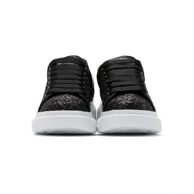 Shop Alexander Mcqueen Black Glitter Oversized Sneakers In 1000 Black
