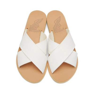 Shop Ancient Greek Sandals White Thais Sandals