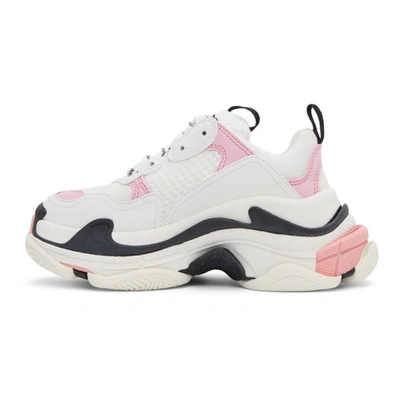 Shop Balenciaga Pink Triple S Sneakers In 5691 Pink/w