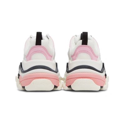 Shop Balenciaga Pink Triple S Sneakers In 5691 Pink/w