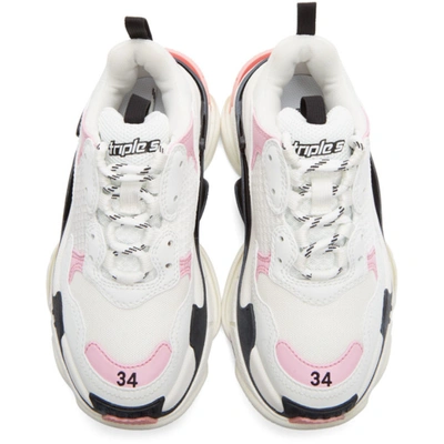 Shop Balenciaga Pink Triple S Sneakers In 5691 Pink/w