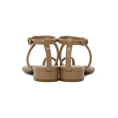 Shop Maison Margiela Beige Ankle Strap Tabi Sandals In T4091 Nude