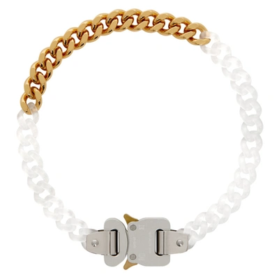 Shop Alyx Transparent & Gold Buckle Necklace In Trasparent/gold 1453